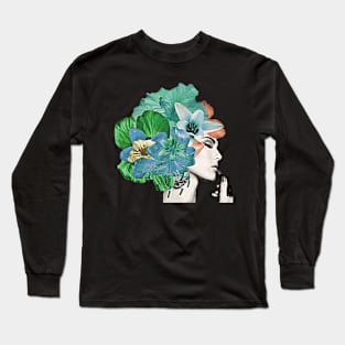 Green Flower Woman Long Sleeve T-Shirt